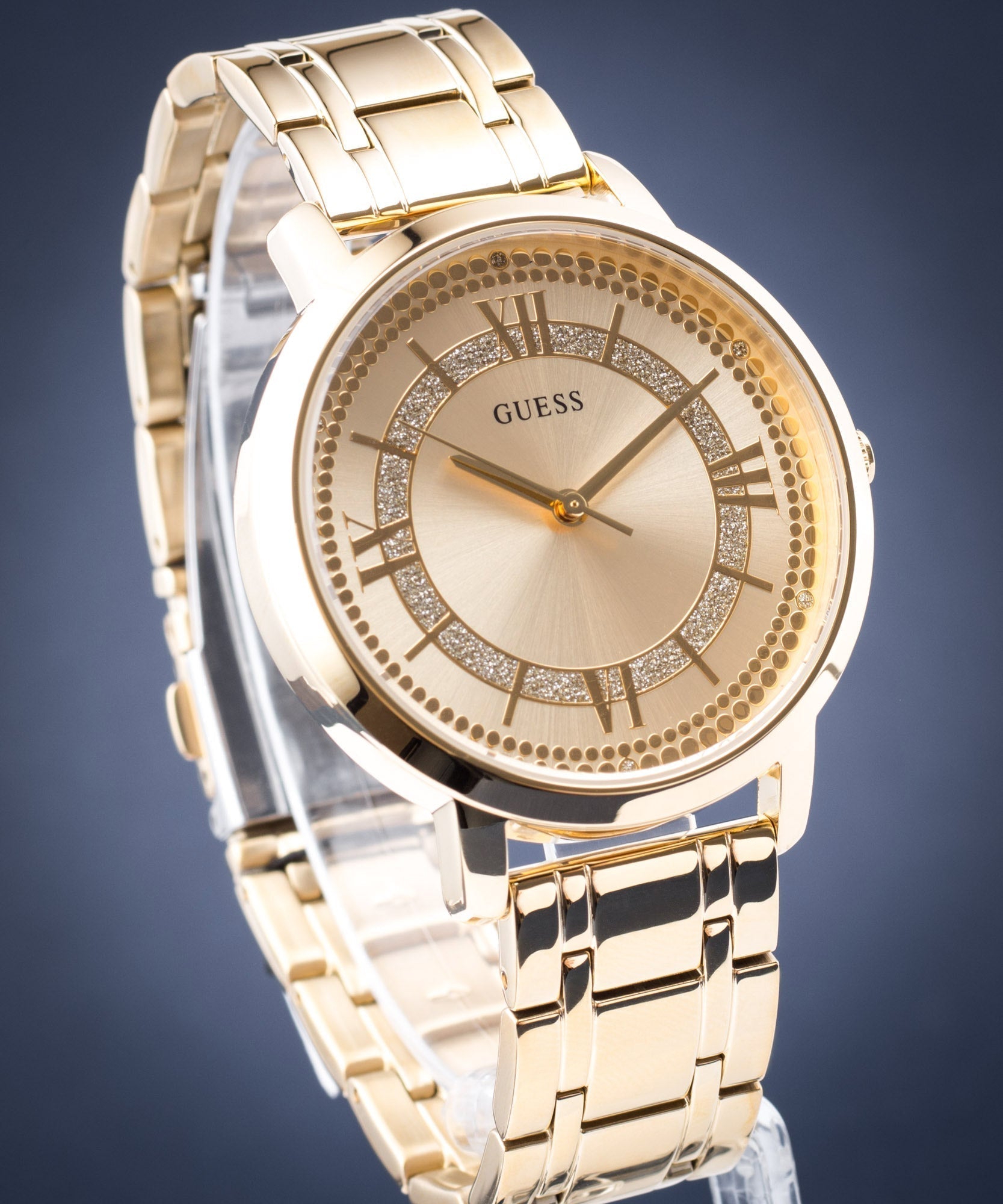  Shop Authentic Guess Montauk Gold Dial Gold Steel Strap Watch for Women - W0933L2 - Luxxuri