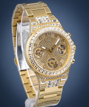  Shop Authentic Guess Moonlight Multi Function Diamonds Gold Dial Gold Steel Strap Watch for Women - GW0320L2 - Luxxuri