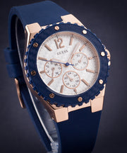  Shop Authentic Guess Overdrive White Dial Blue Rubber Strap Watch for Women - W0149L5 - Luxxuri