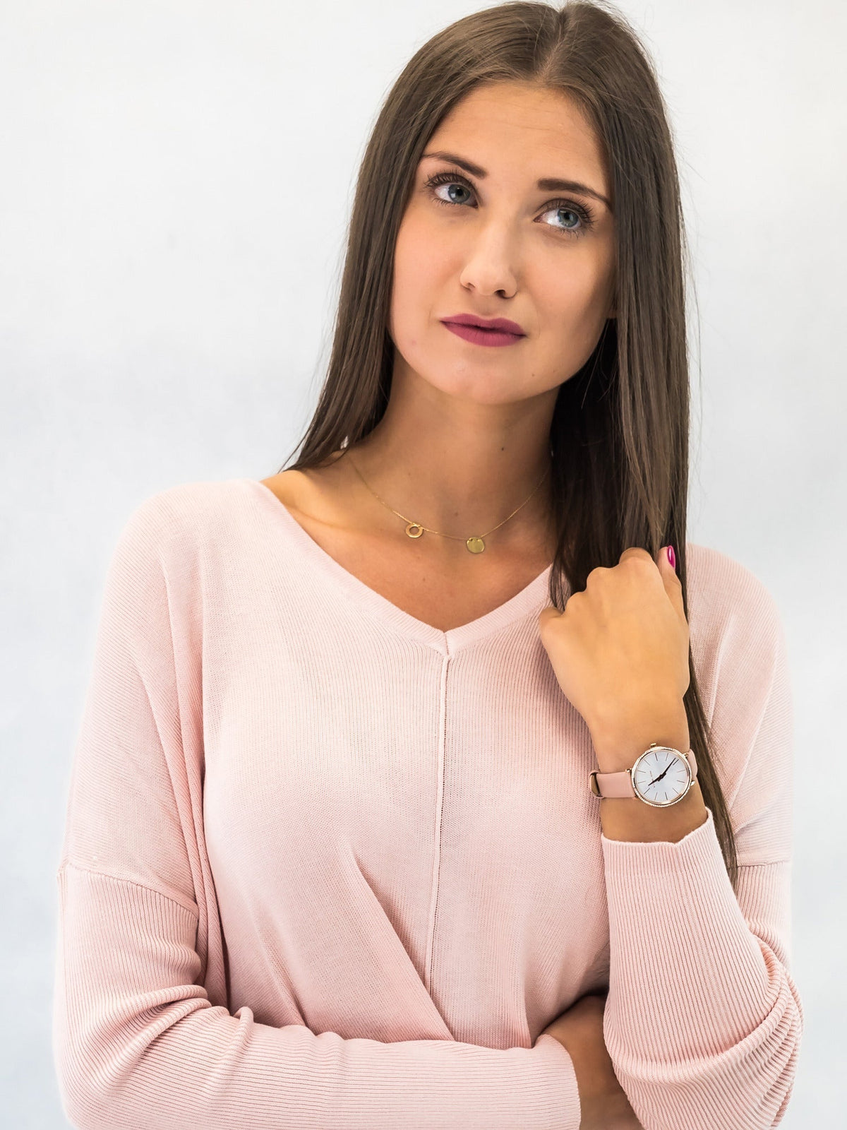  Shop Authentic Michael Kors Pyper Analog White Dial Pink Leather Strap Watch For Women - MK2803 - Luxxuri