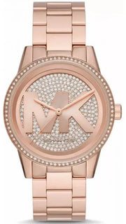  Shop Authentic Michael Kors Ritz Analog Crystals Silver Dial Rose Gold Steel Strap Watch for Women - MK6863 - Luxxuri