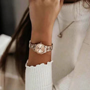  Shop Authentic Daniel Wellington Iconic Link Unitone Rose Gold Dial Rose Gold Steel Strap Watch For Women - DW00100401 - Luxxuri