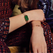  Shop Authentic Daniel Wellington Quadro Melrose Green Dial Rose Gold Mesh Strap Watch For Women - DW00100437 - Luxxuri