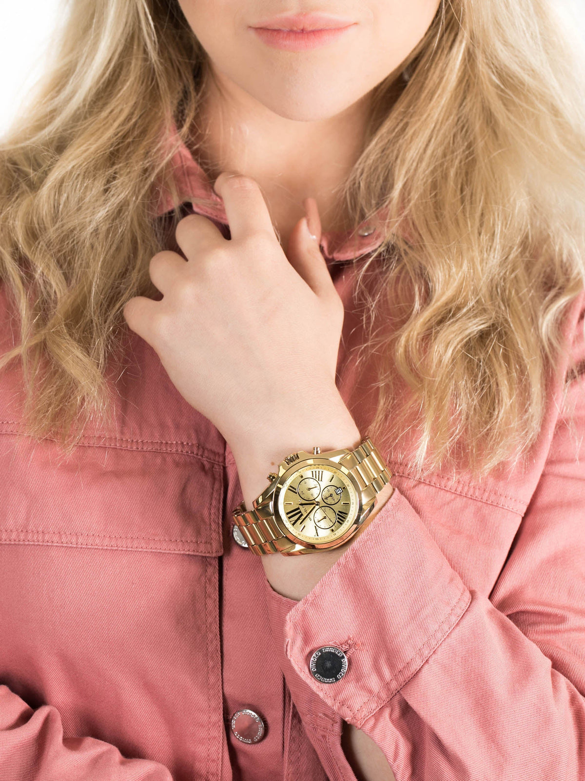  Shop Authentic Michael Kors Bradshaw Gold Dial Gold Steel Strap Watch for Women - MK5605 - Luxxuri