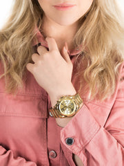  Shop Authentic Michael Kors Bradshaw Gold Dial Gold Steel Strap Watch for Women - MK5605 - Luxxuri