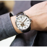  Shop Authentic Fossil Townsman Automatic White Dial Black Leather Strap Watch for Men - ME3104 - Luxxuri