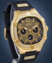  Shop Authentic Guess Duke Crystals Black Dial Black Silicone Strap Watch For Men - GW0641G2 - Luxxuri