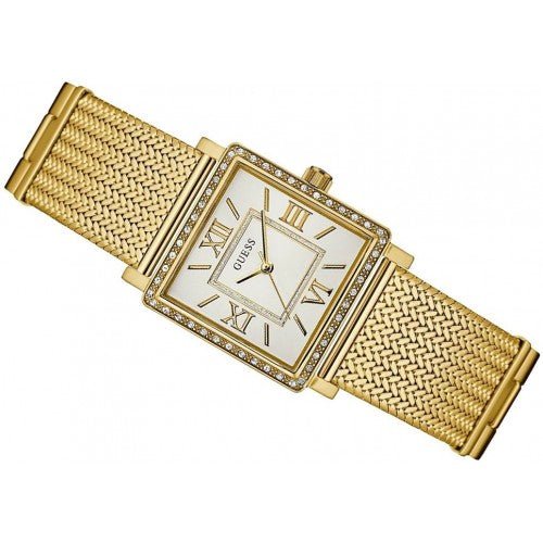  Shop Authentic Guess White Dial Gold Mesh Bracelet Watch For Women - W0826L2 - Luxxuri