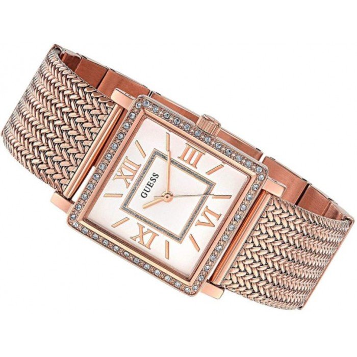  Shop Authentic Guess Highline Off White Dial Rose Gold Stainless Steel Mesh Strap Watch For Women - W0826L3 - Luxxuri