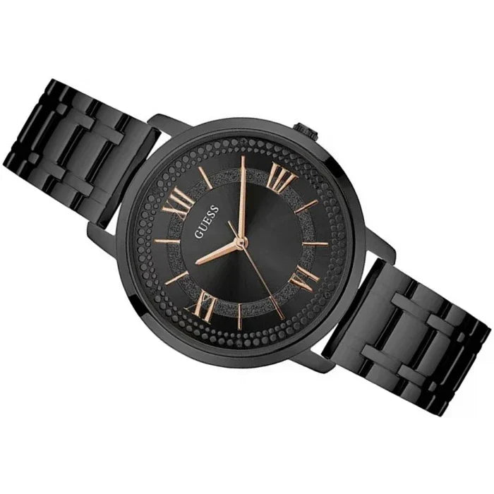  Shop Authentic Guess Montauk Black Tone Stainless Steel Watch For Women - W0933L4 - Luxxuri