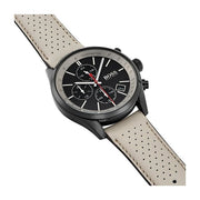  Shop Authentic Hugo Boss Grand Prix Chronograph Black Dial Grey Leather Strap Watch for Men - 1513562 - Luxxuri