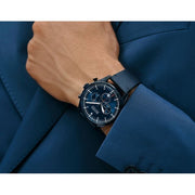  Shop Authentic Hugo Boss Pioneer Quartz Blue Dial Blue Leather Strap Watch For Men - 1513711 - Luxxuri