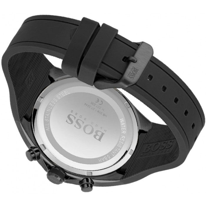  Shop Authentic Hugo Boss Distinct Black Dial Black Silicone Strap Watch for Men - 1513859 - Luxxuri