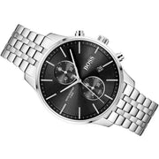  Shop Authentic Hugo Boss Associate Black Dial Silver Steel Strap Watch for Men - 1513869 - Luxxuri