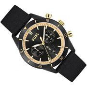  Shop Authentic Hugo Boss Santiago Black Dial Black Nylon Strap Watch for Men - 1513935 - Luxxuri