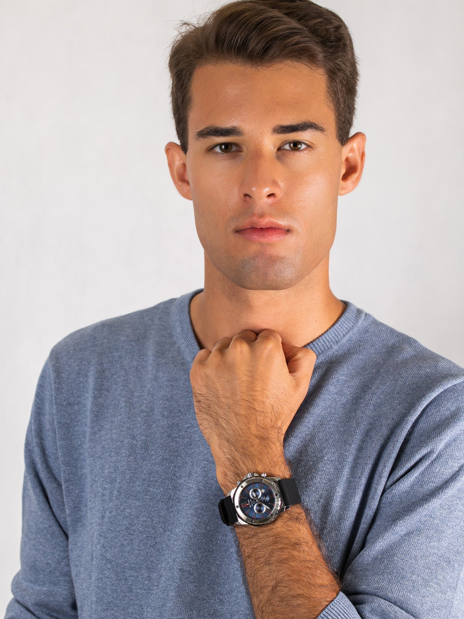  Shop Authentic Bulova Marine Star Blue Dial Black Silicone Strap Watch for Men - 98B258 - Luxxuri