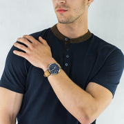  Shop Authentic Tommy Hilfiger Briggs Chronograph Blue Dial Brown Leather Strap Watch for Men - 1791424 - Luxxuri