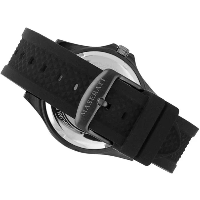  Shop Authentic Maserati SFIDA Quartz Black Dial Black Rubber Strap Watch For Men - R8851140001 - Luxxuri