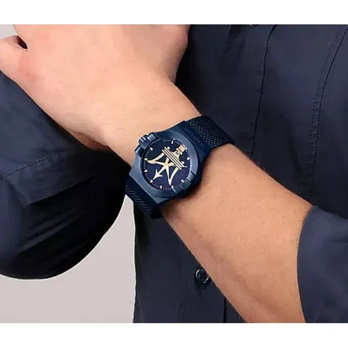  Shop Authentic Maserati Potenza Blue Dial Edition 42mm Mesh Bracelet Watch For Men - R8853108008 - Luxxuri