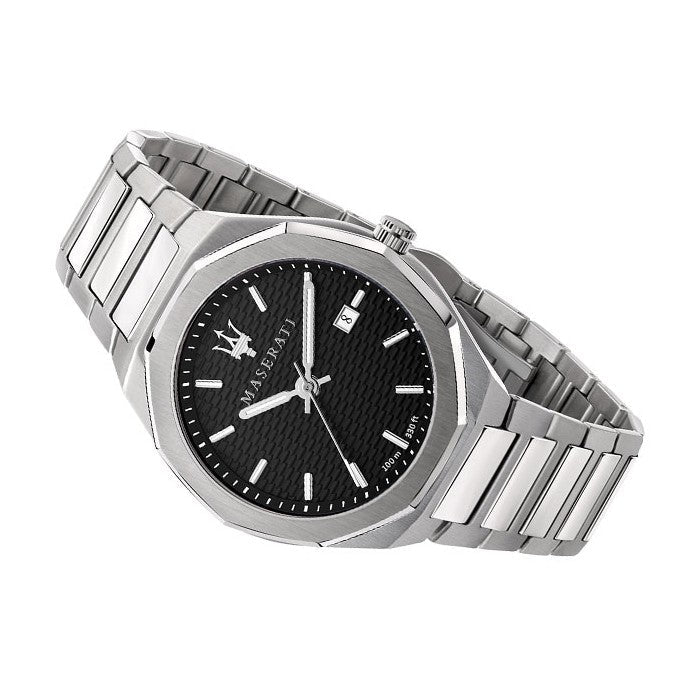  Shop Authentic Maserati Stile Analog Black Dial Silver Steel Strap Watch For Men - R8853142003 - Luxxuri