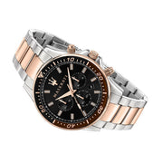  Shop Authentic Maserati SFIDA Chronograph Black Dial Two Tone Steel Strap Watch For Men - R8873640009 - Luxxuri
