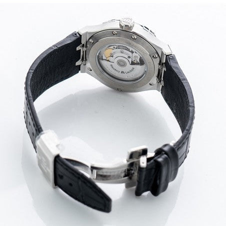  Shop Authentic Maurice Lacroix Aikon Date Automatic Black Dial Black Leather Strap Watch For Men - AI6008-SS001-330-1 - Luxxuri