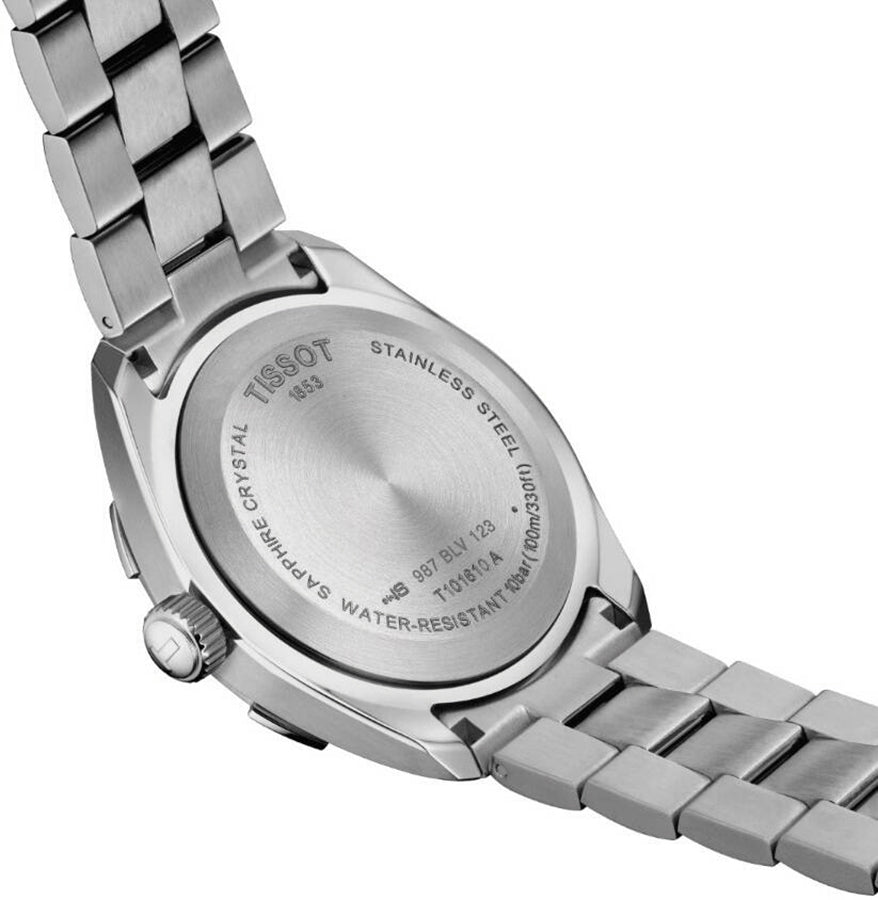  Shop Authentic Tissot PR 100 Sport Quartz Black Dial Silver Steel Strap Watch For Men - T101.610.11.051.00 - Luxxuri