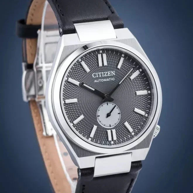 Shop Authentic Citizen Tsuyosa Automatic Grey Dial Black Leather Strap Watch for Men - NK5010-01H - Luxxuri