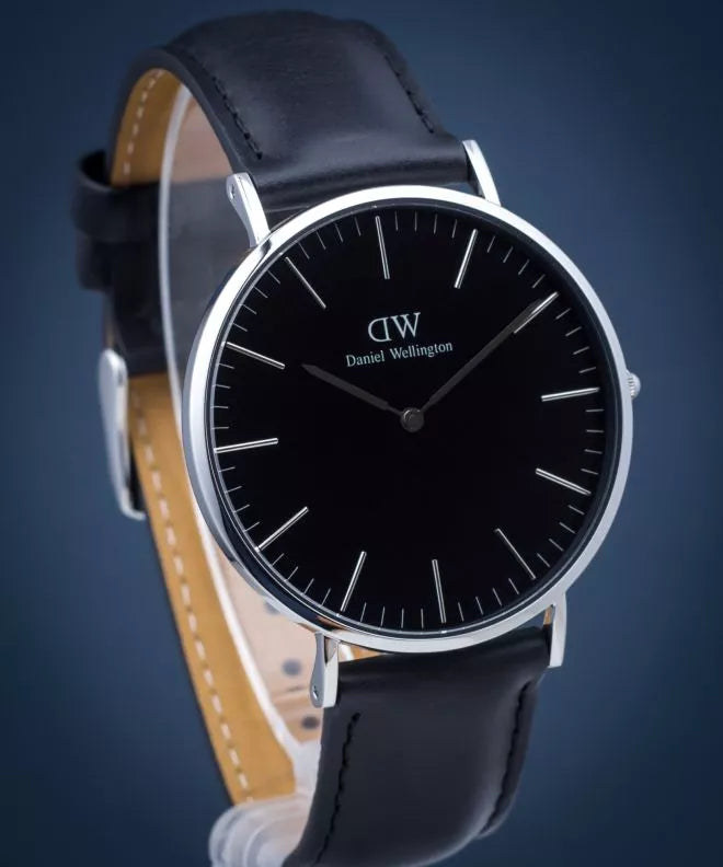  Shop Authentic Daniel Wellington Classic Sheffield Black Dial Black Leather Strap Watch For Men - DW00100133 - Luxxuri