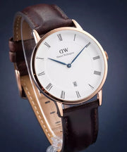  Shop Authentic Daniel Wellington Dapper Bristol White Dial Brown Leather Strap Watch For Men - DW00100086 - Luxxuri