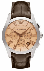  Shop Authentic Emporio Armani Valente Chronograph Amber Dial Brown Leather Strap Watch For Men - AR1634 - Luxxuri