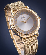  Shop Authentic Guess Willow Two Tine Dial Gold Mesh Bracelet Watch For Women - W0836L3 - Luxxuri