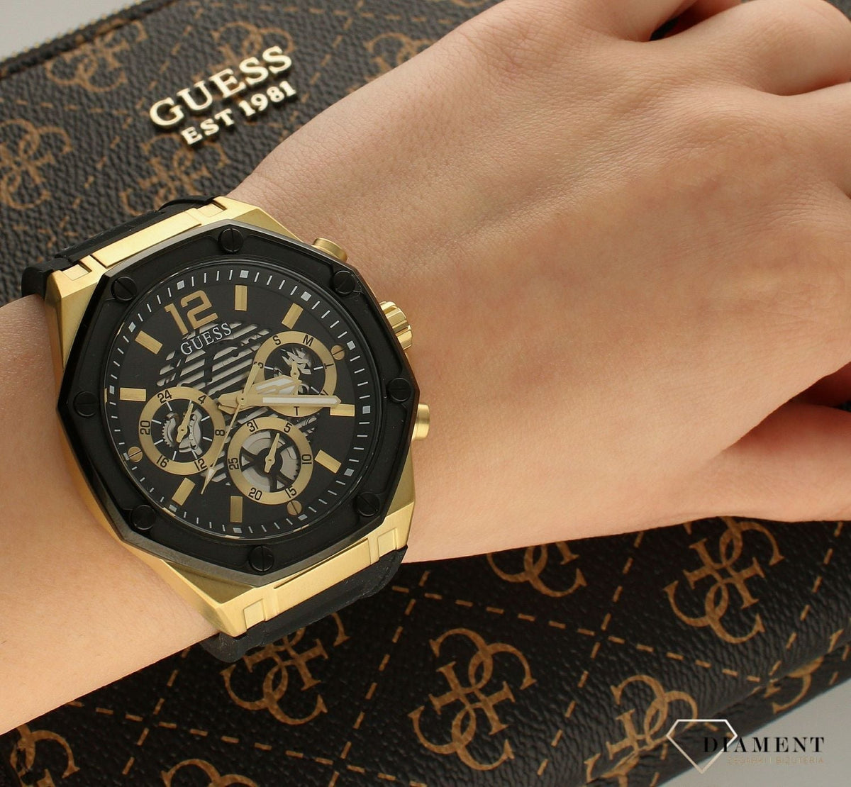  Shop Authentic Guess Momentum Black Dial Black Rubber Strap Watch for Men - GW0263G1 - Luxxuri