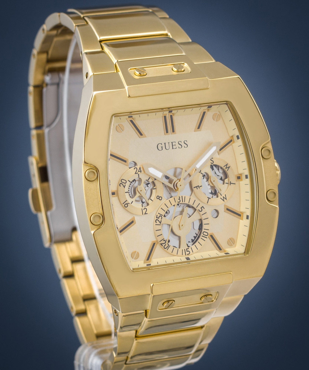  Shop Authentic Guess Phoenix Multi Function Gold Dial Gold Steel Strap Watch for Men - GW0456G2 - Luxxuri