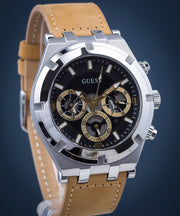  Shop Authentic Guess Continental Multifunction Black Dial Brown Leather Strap Watch for Men - GW0262G1 - Luxxuri