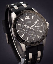  Shop Authentic Guess Oasis Black Dial Black Rubber Strap Watch for Men - W0366G1 - Luxxuri