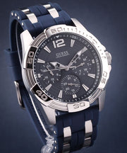  Shop Authentic Guess Oasis Multifunction Blue Dial Two Tone Steel Strap Watch for Men- W0366G2 - Luxxuri