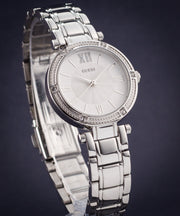  Shop Authentic Guess Park Ave White Dial Silver Steel Strap Watch for Women - W0767L1 - Luxxuri