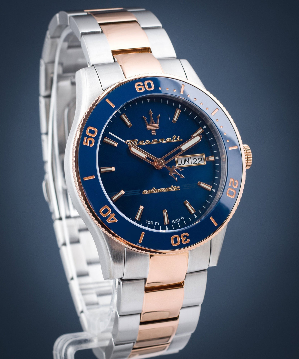  Shop Authentic Maserati Competizione Automatic Blue Dial Two Tone Steel Strap Watch For Men - R8823100001 - Luxxuri