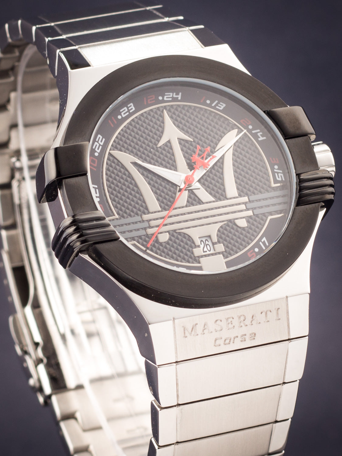  Shop Authentic Maserati Potenza Black Dial Silver Steel Strap Watch For Men - R8853108001 - Luxxuri