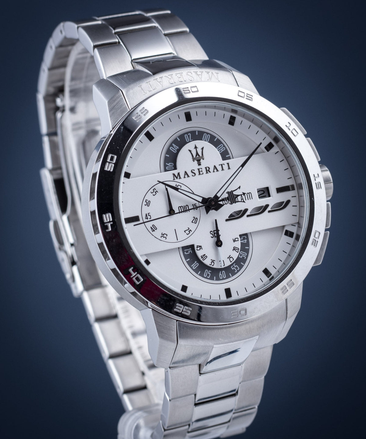 Shop Authentic Maserati Ingegno Chronograph White Dial Silver Steel Strap Watch For Men - R8873619004 - Luxxuri