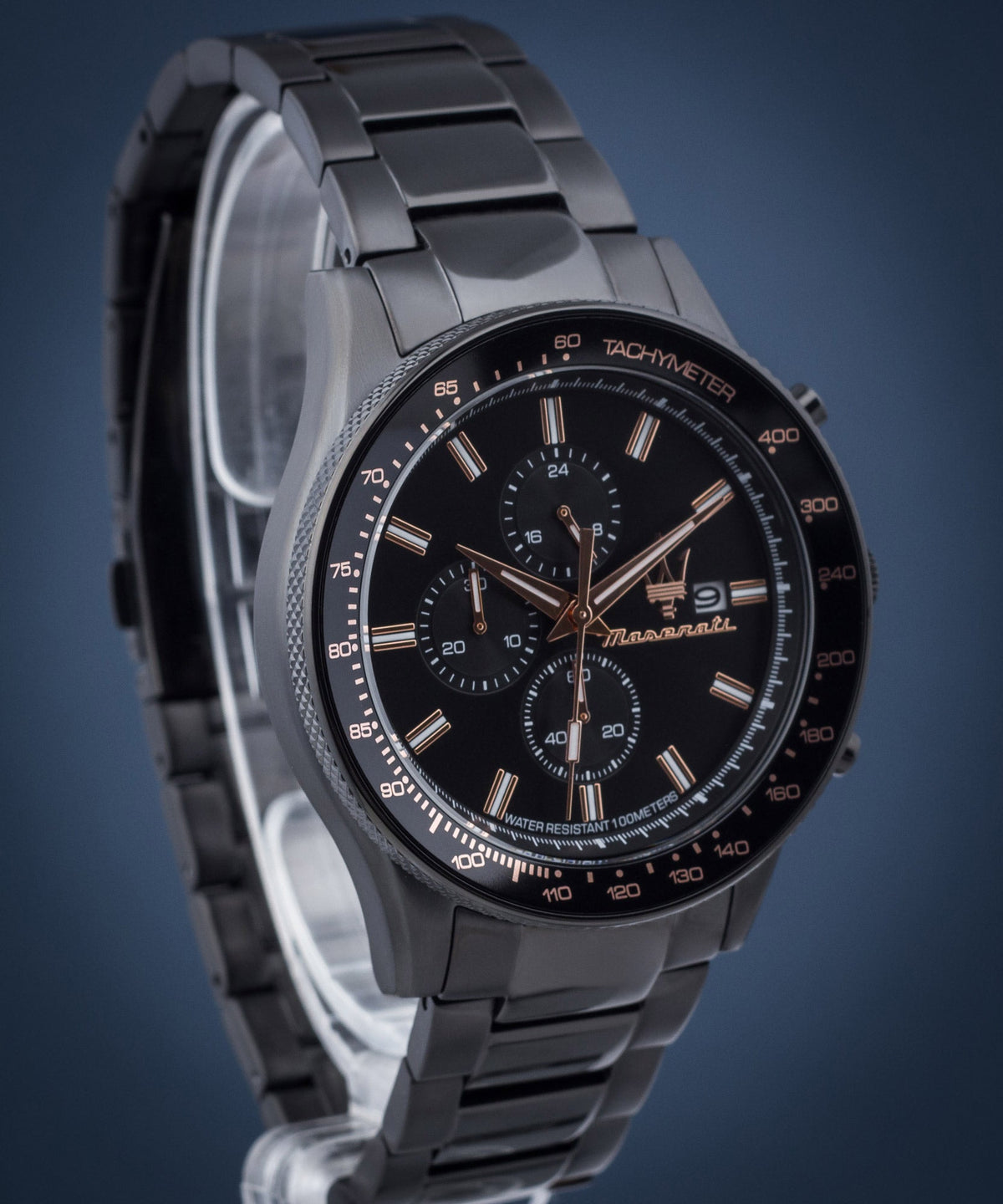  Shop Authentic Maserati SFIDA Chronograph Black Dial Black Steel Strap Watch For Men - R8873640011 - Luxxuri