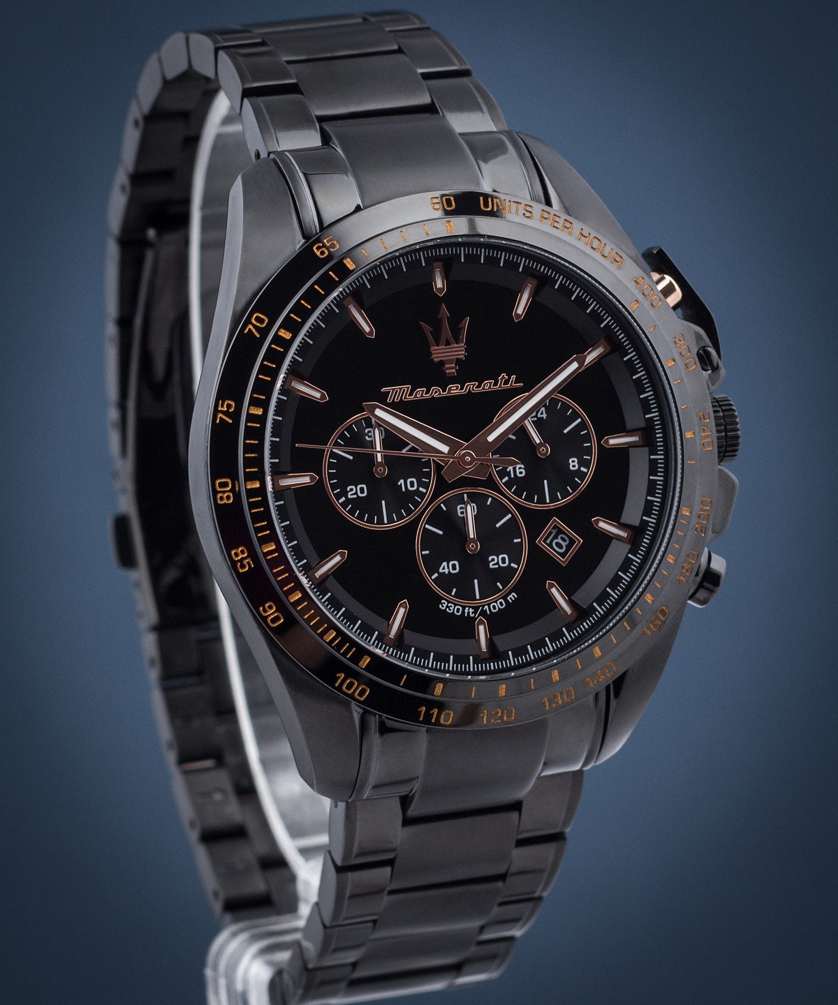 Shop Authentic Maserati Traguardo Chronograph Black Dial Black Steel Strap Watch For Men - R8873612048 - Luxxuri