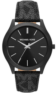  Shop Authentic Michael Kors Slim Runway Black Dial Black Leather Strap Watch For Men - MK8908 - Luxxuri