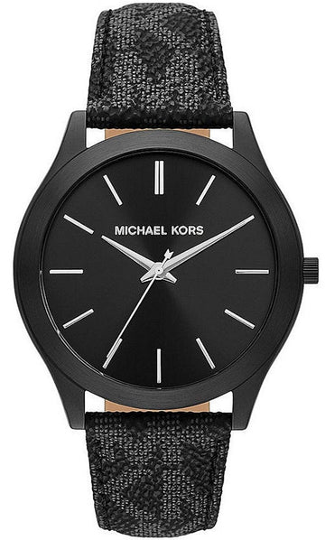  Shop Authentic Michael Kors Slim Runway Black Dial Black Leather Strap Watch For Men - MK8908 - Luxxuri