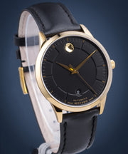  Shop Authentic Movado 1881 Automatic Black Dial Black Leather Strap Watch For Men - 606875 - Luxxuri