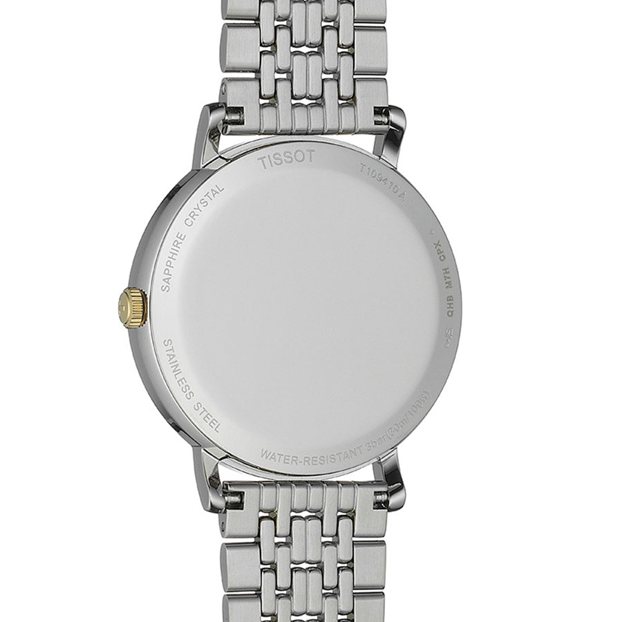  Shop Authentic Tissot Everytime Medium White Dial Two Tone Mesh Bracelet Watch For Men - T109.410.22.031.00 - Luxxuri