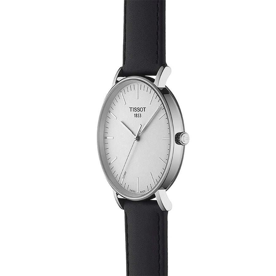  Shop Authentic Tissot T Classic Everytime Large White Dial Black Leather Strap Watch For Men - T109.610.16.031.00 - Luxxuri