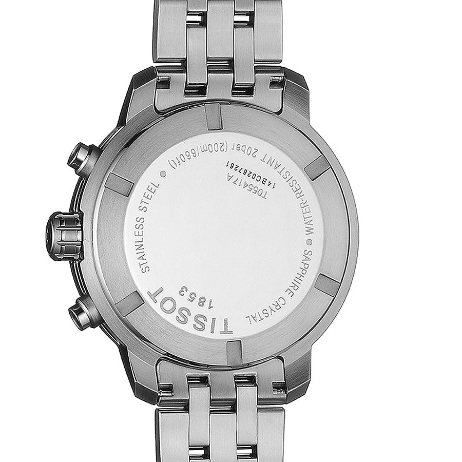  Shop Authentic Tissot PRC 200 Chronograph Black Dial Silver Steel Strap Watch For Men - T055.417.11.057.00 - Luxxuri
