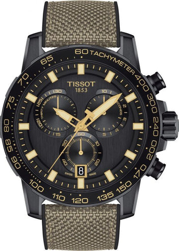  Shop Authentic Tissot Supersport Chrono Black Dial Beige Nylon Strap Watch For Men - T125.617.37.051.01 - Luxxuri